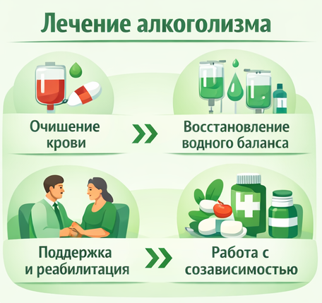 лечение алкоголизма в Кинеле этапы
